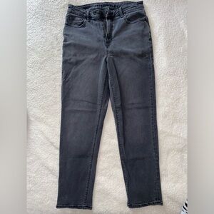 Grey/Black AE Mom Jeans